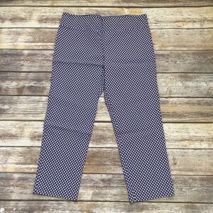 Margaret M geometric print pull on cropped slimming pants